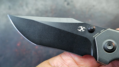 KANSEPT Fermi Titanium Green Micarta Handle CPM 20CV Blade