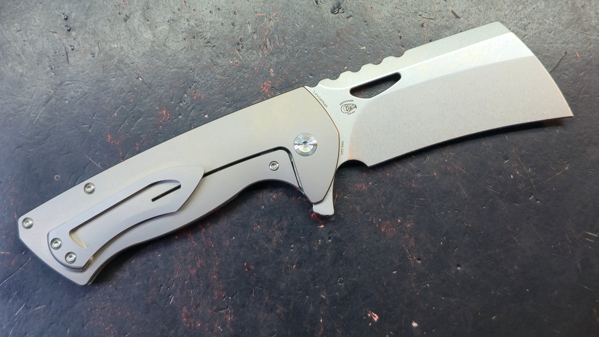 KANSEPT Leviathan Bead Blasted Titanium Handle CPM S35VN Blade