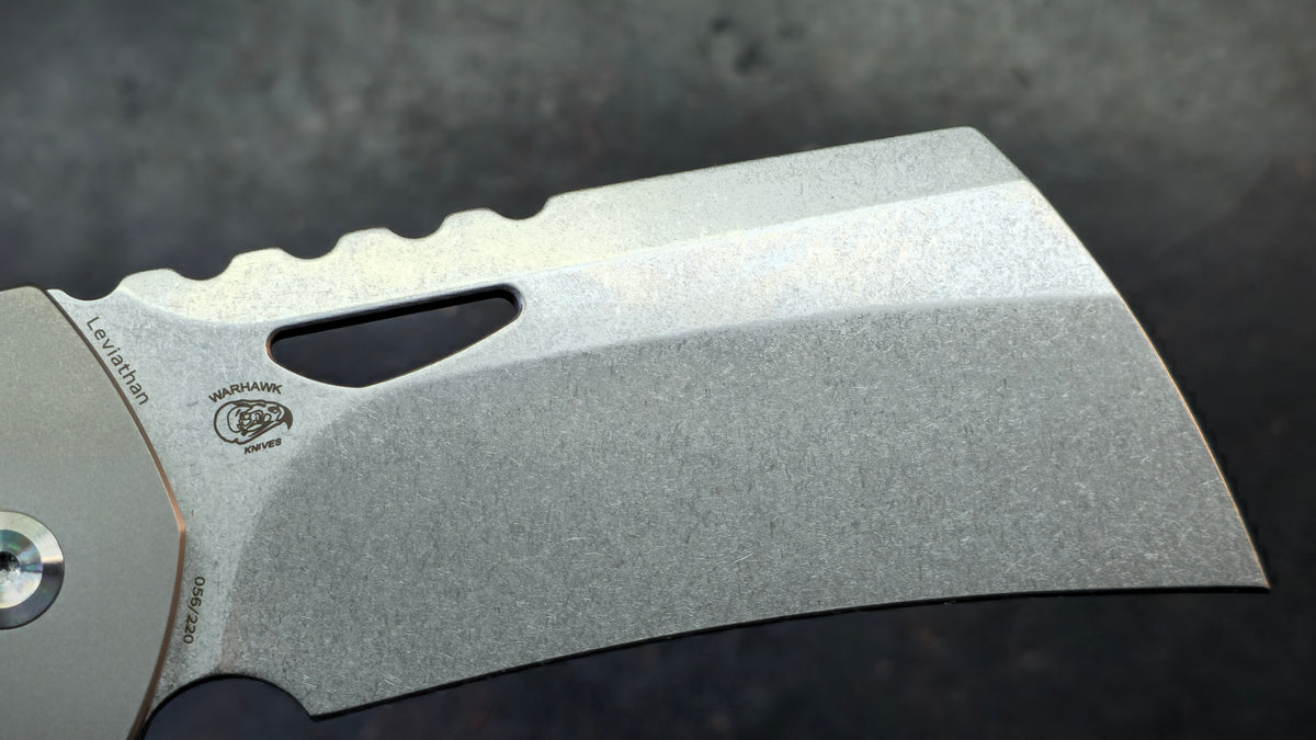KANSEPT Leviathan Bead Blasted Titanium Handle CPM S35VN Blade
