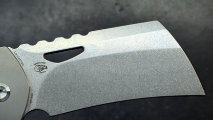 KANSEPT Leviathan Bead Blasted Titanium Handle CPM S35VN Blade