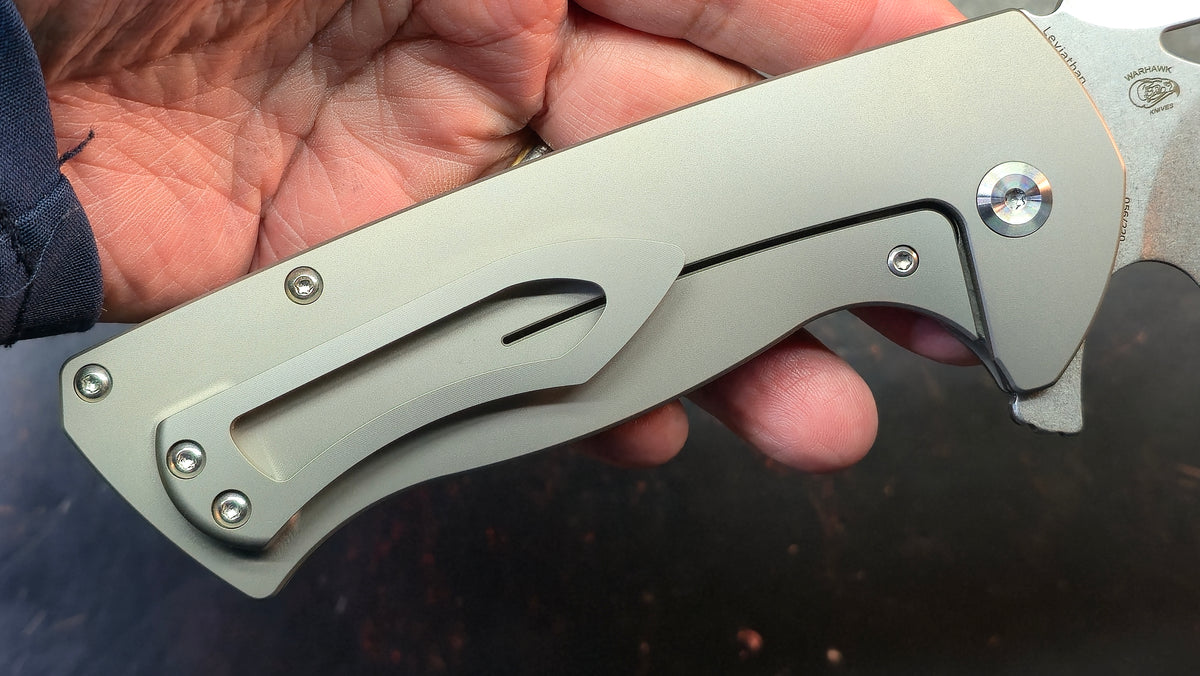 KANSEPT Leviathan Bead Blasted Titanium Handle CPM S35VN Blade