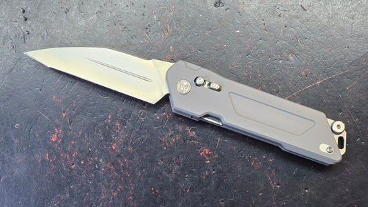 Ketuo Daedalus Button Liner Lock Gray G10 Handle 14C28N Blade