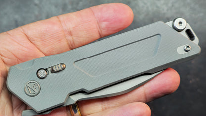 Ketuo Daedalus Button Liner Lock Gray G10 Handle 14C28N Blade