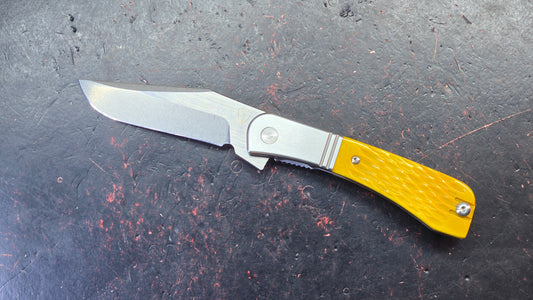 Finch Gooseneck Goldenrod Jigged Bone Handle 14c28n Blade