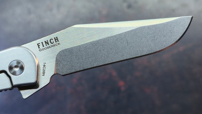 Finch Gooseneck Goldenrod Jigged Bone Handle 14c28n Blade
