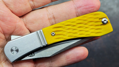 Finch Gooseneck Goldenrod Jigged Bone Handle 14c28n Blade