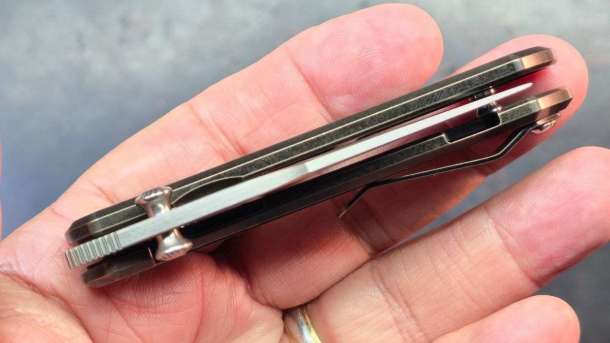 Bestech Icarus Black/Bronze SW Titanium Handle M390 Blade