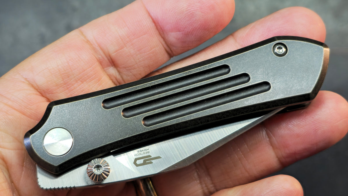Bestech Icarus Black/Bronze SW Titanium Handle M390 Blade
