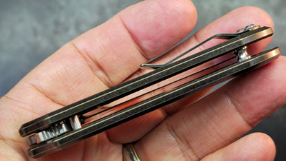 Bestech Icarus Black/Bronze SW Titanium Handle M390 Blade