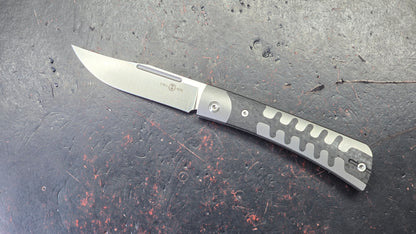 TWOSUN TS123 Slip Joint Titanium Carbon Fiber Inlay Handle M390 Blade