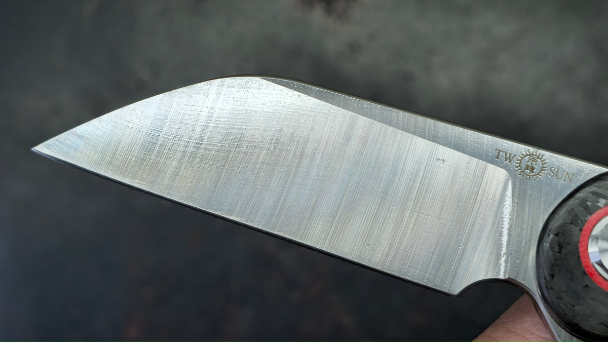 TwoSun TS204 Carbon Fiber Titanium G10 Handle S90V Blade