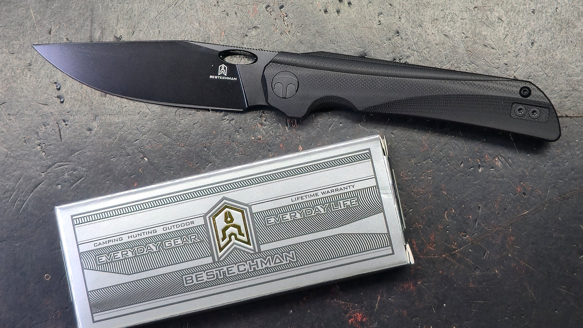 Bestechman Smuga Black G-10 Handle AEB-L Blade