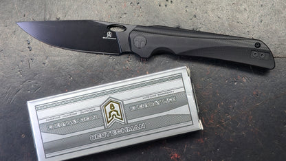 Bestechman Smuga Black G-10 Handle AEB-L Blade