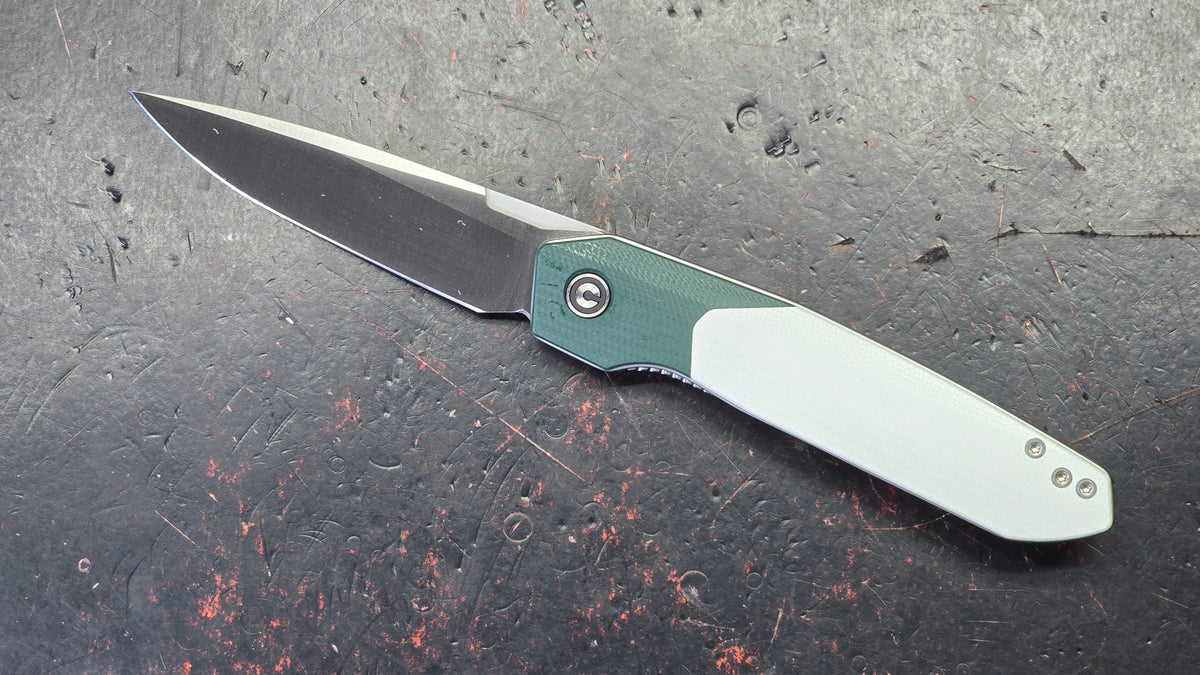 Civivi Brr15 Light Teal Green/White G-10 Handle Nitro-V Blade