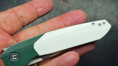 Civivi Brr15 Light Teal Green/White G-10 Handle Nitro-V Blade