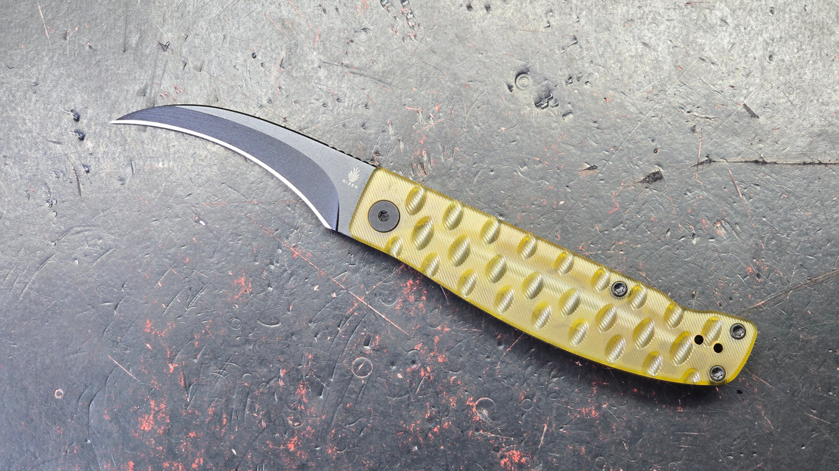 Kizer Kiwami Top Liner Lock Yellow PEI Handle BD1N Blade