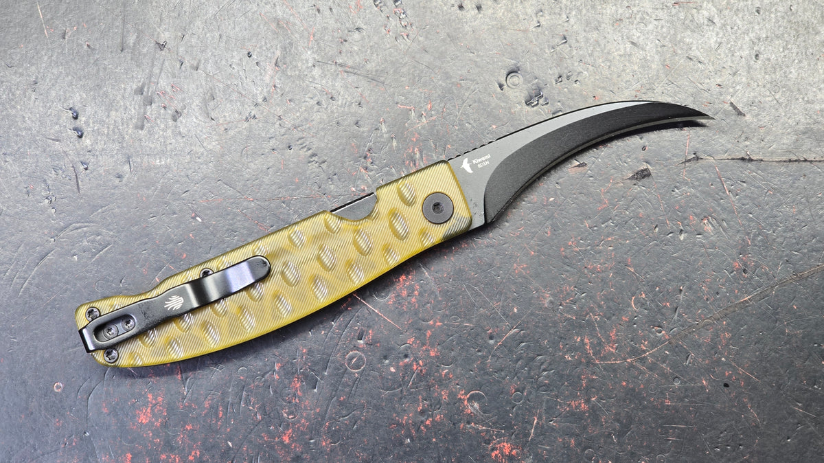 Kizer Kiwami Top Liner Lock Yellow PEI Handle BD1N Blade