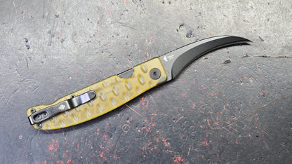 Kizer Kiwami Top Liner Lock Yellow PEI Handle BD1N Blade