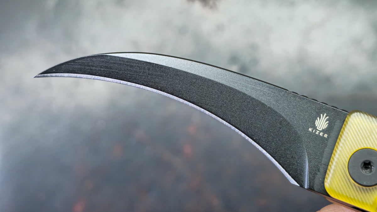Kizer Kiwami Top Liner Lock Yellow PEI Handle BD1N Blade