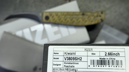 Kizer Kiwami Top Liner Lock Yellow PEI Handle BD1N Blade