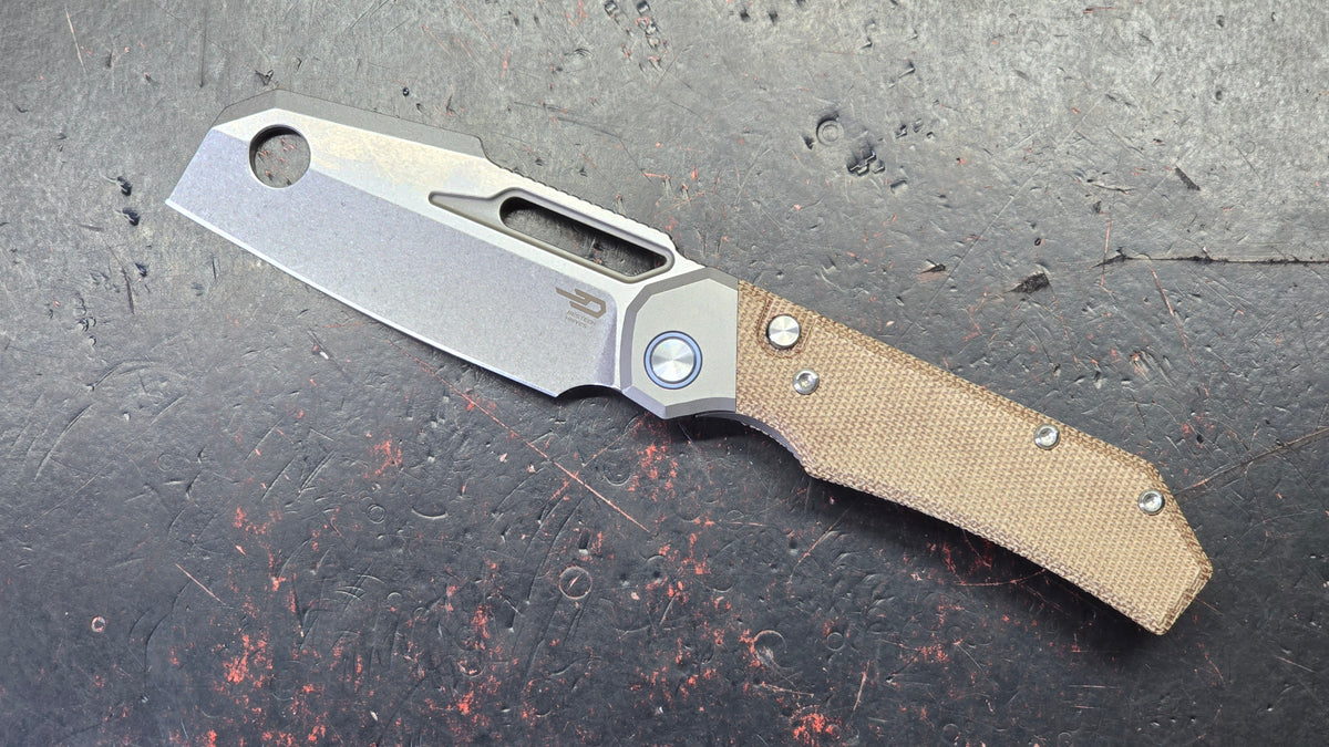 Bestech Nyrrdreki Button Bolster Lock Micarta/Titanium Handle M390 Blade