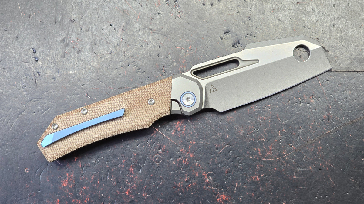 Bestech Nyrrdreki Button Bolster Lock Micarta/Titanium Handle M390 Blade