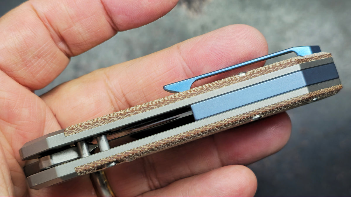 Bestech Nyrrdreki Button Bolster Lock Micarta/Titanium Handle M390 Blade