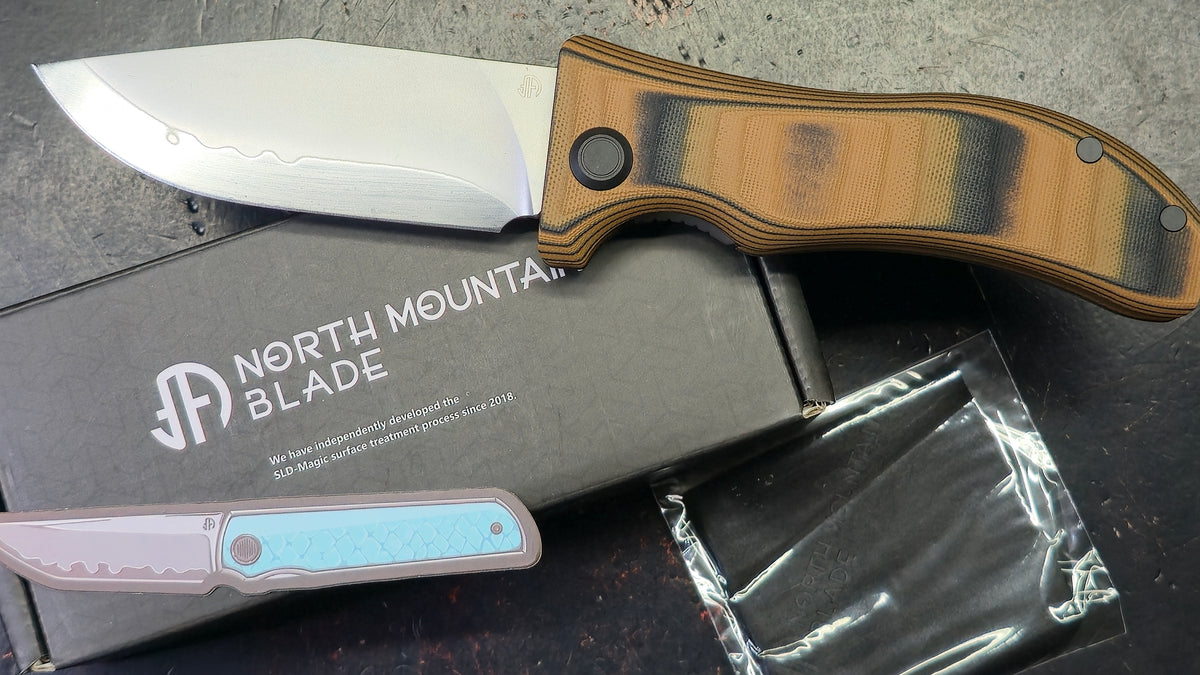 North Mountain Blade Lucky Dog Tan G10 Handle SLD-Magic Blade