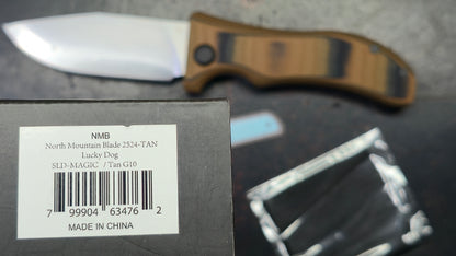 North Mountain Blade Lucky Dog Tan G10 Handle SLD-Magic Blade