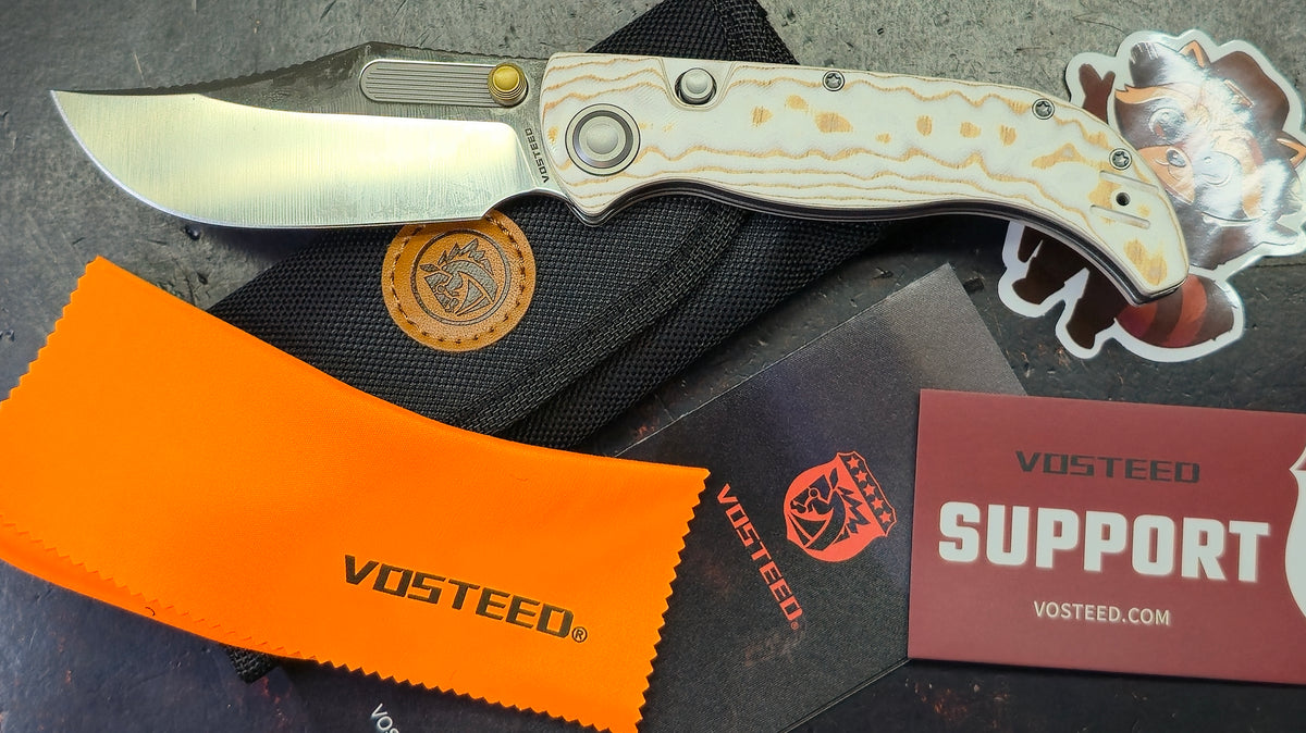 Vosteed Naga Button Liner Lock Micarta Handle S35VN Blade