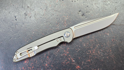 Kizer Matanzas Titanium Carbon Fiber Handle S35VN Blade