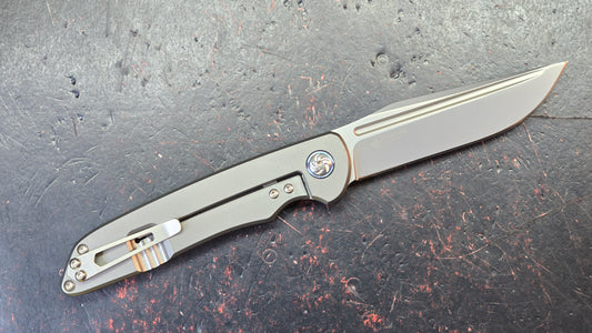 Kizer Matanzas Titanium Carbon Fiber Handle S35VN Blade