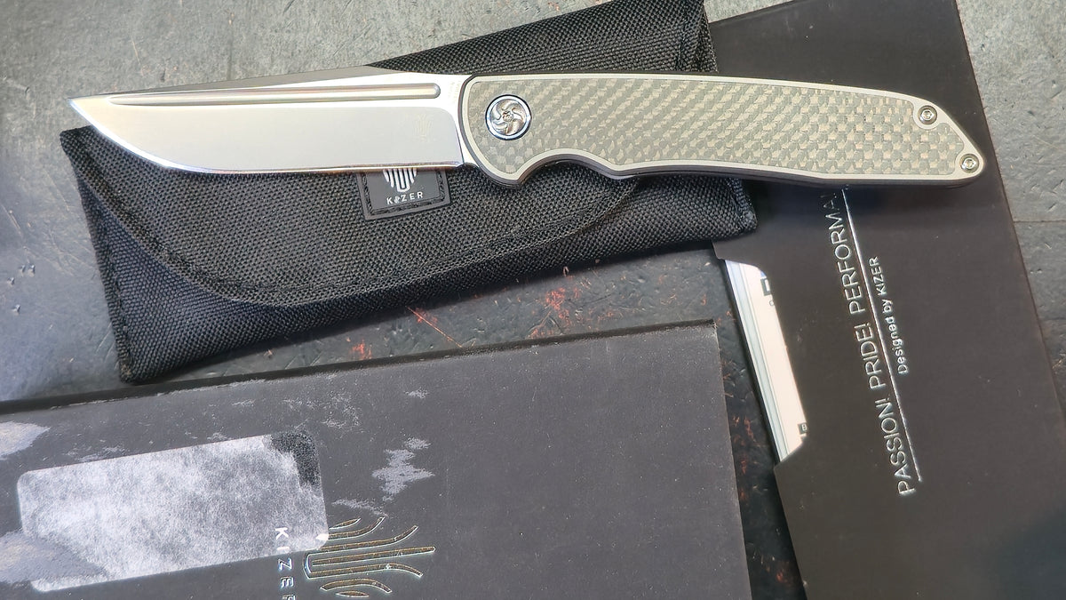 Kizer Matanzas Titanium Carbon Fiber Handle S35VN Blade