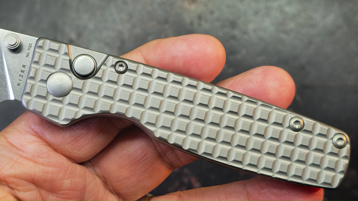 Kizer Original XL Frag Titanium Handle S35VN Blade