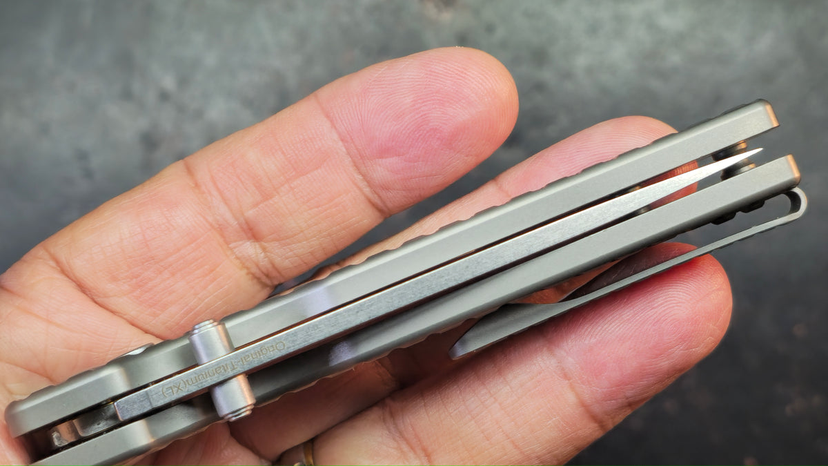 Kizer Original XL Frag Titanium Handle S35VN Blade