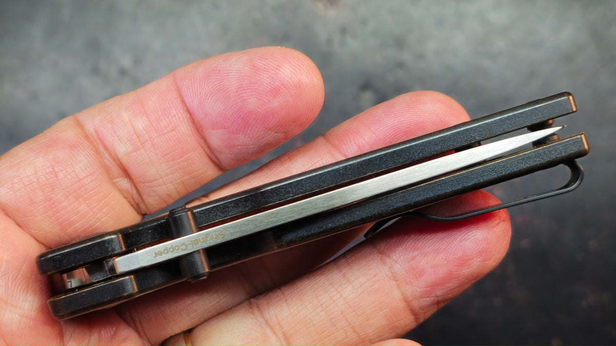 Kizer Original Copper Handle 154CM Blade