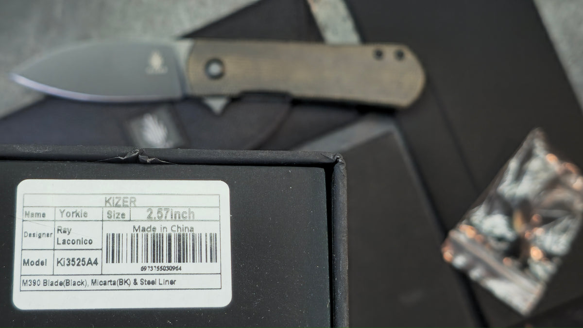 Kizer Yorkie Micarta Handle M390 Blade