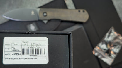 Kizer Yorkie Micarta Handle M390 Blade