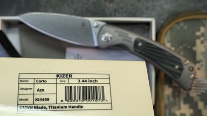 Kizer Corto Titanium Handle S35VN Blade