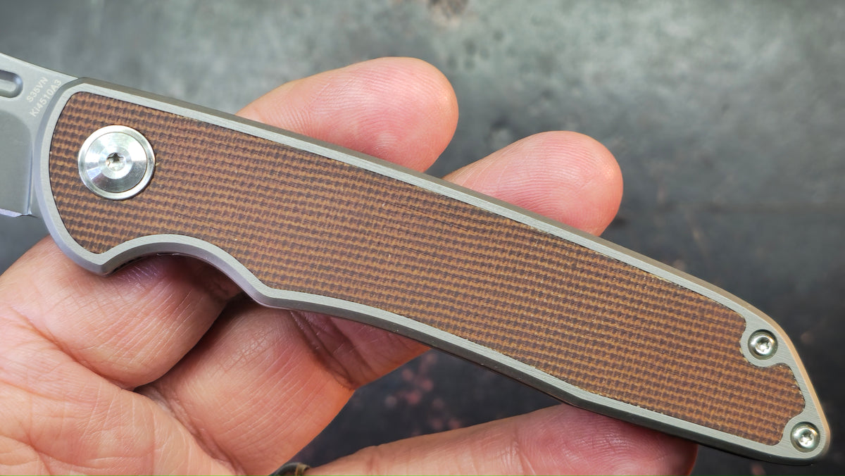 Kizer Matanzas Titanium Micarta Handle S35VN Blade