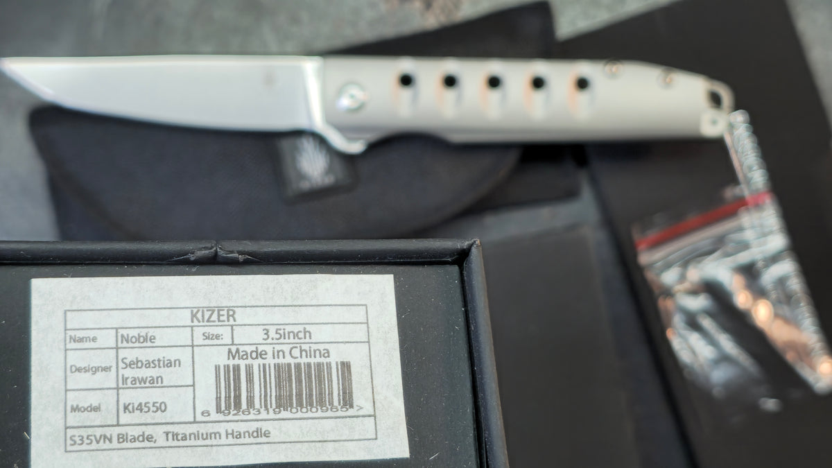Kizer Noble Titanium Handle S35VN Blade