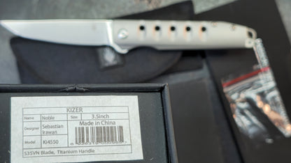 Kizer Noble Titanium Handle S35VN Blade