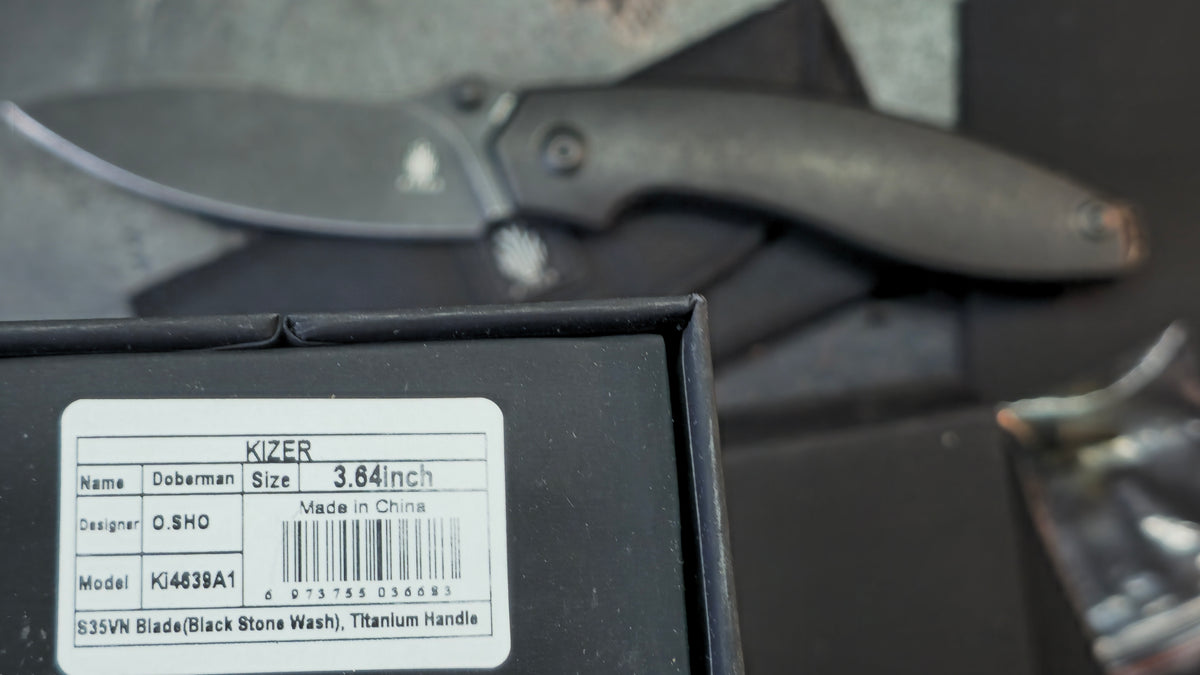 Kizer Doberman Titanium Handle S35VN Blade