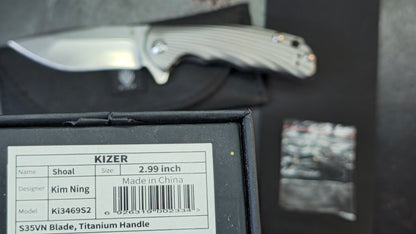 Kizer Shoal Titanium Handle S35VN Blade