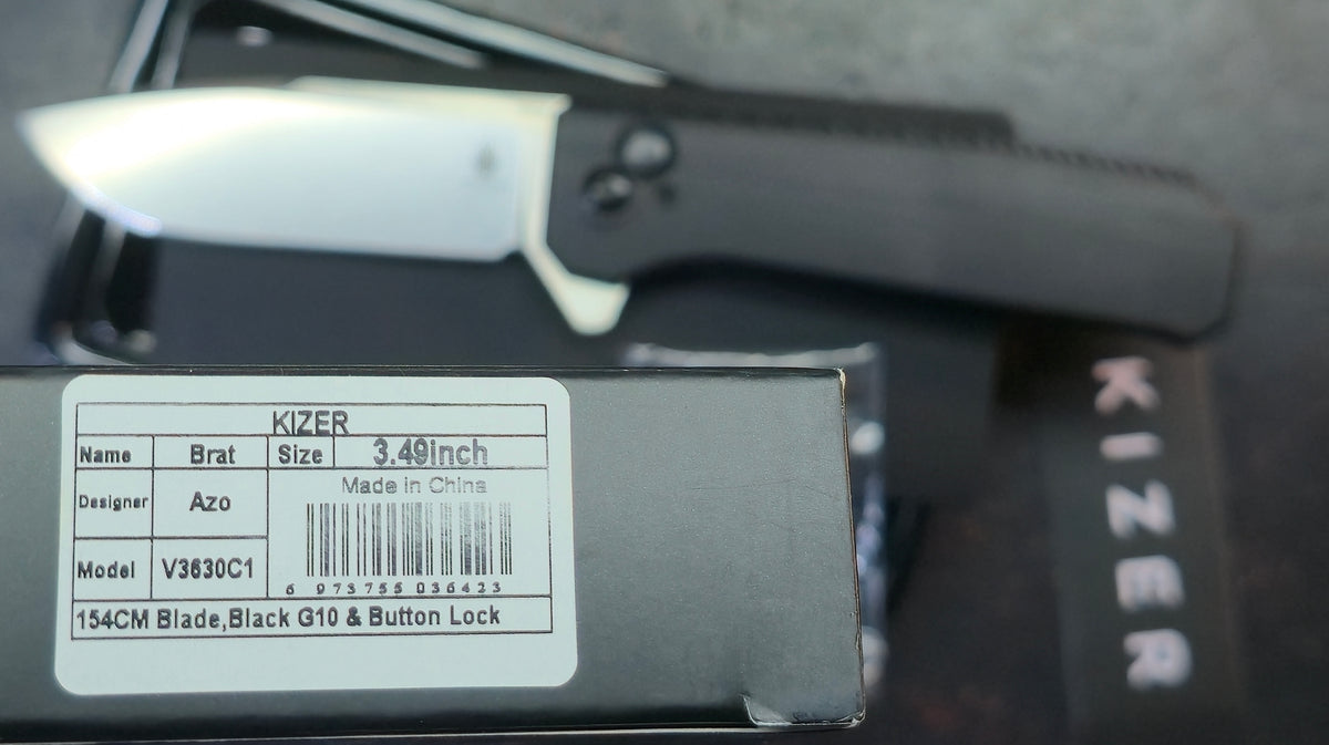 Kizer Brat Integral G10 Handle 154CM Blade