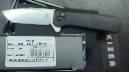 Kizer Brat Integral G10 Handle 154CM Blade