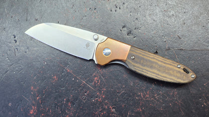 Kizer Deviant Micarta Copper Handle M390 Blade