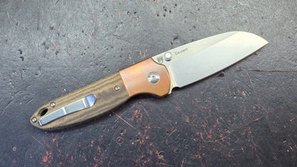 Kizer Deviant Micarta Copper Handle M390 Blade