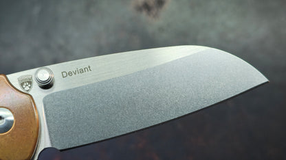 Kizer Deviant Micarta Copper Handle M390 Blade