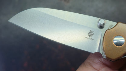 Kizer Deviant Micarta Copper Handle M390 Blade